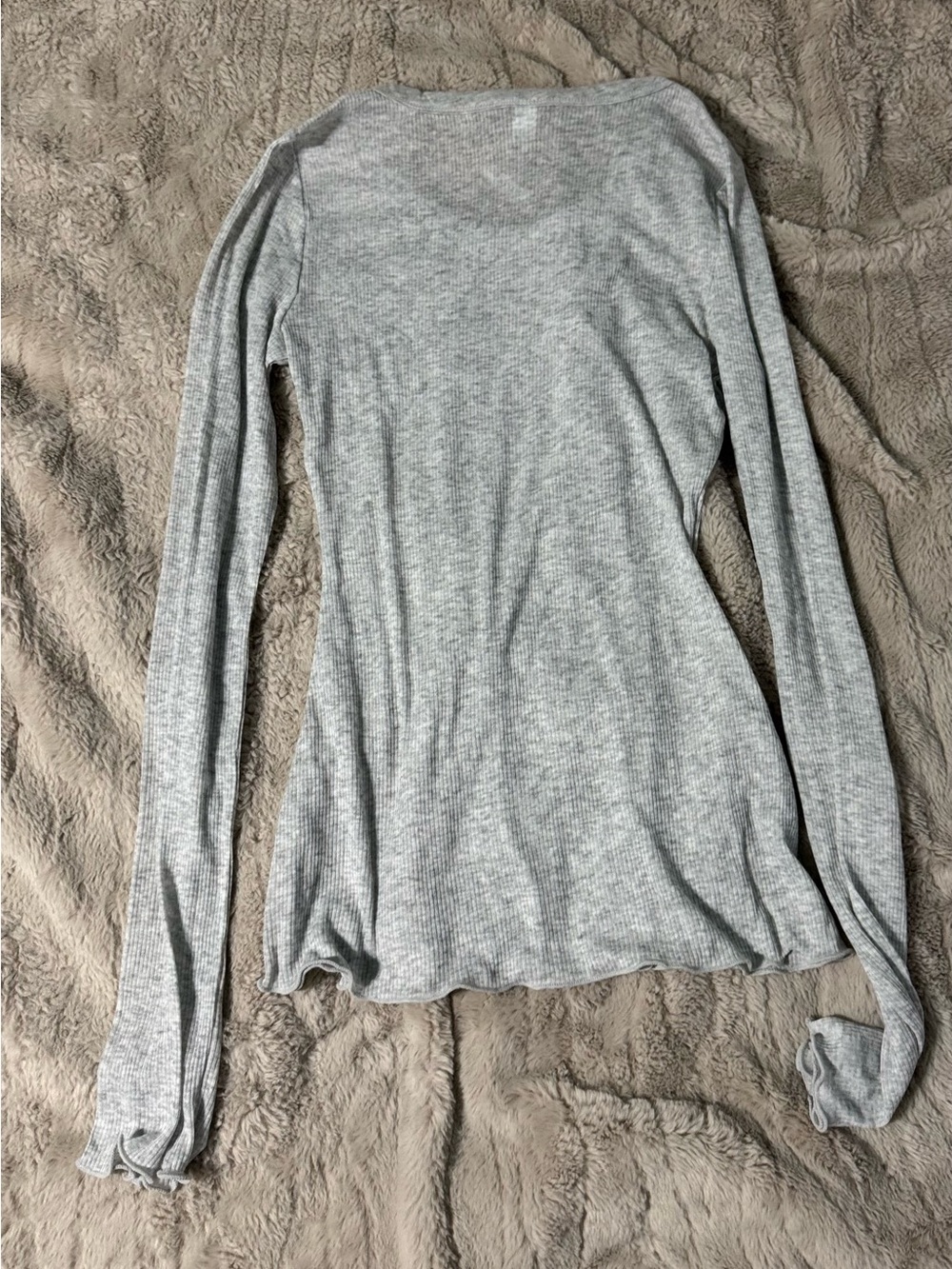 SKIMS SHEER COTTON Long Sleeve Wide Crew - Picture 7 of 11